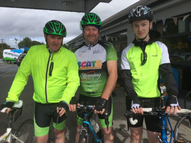 Some of the cyclists who took part in the Mark Attride Memorial Cycle