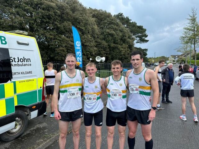 Brian Kelly, Kack Fenlon, Will Fox and Cian Kelly who won Bronze Medals at the National Road Relays