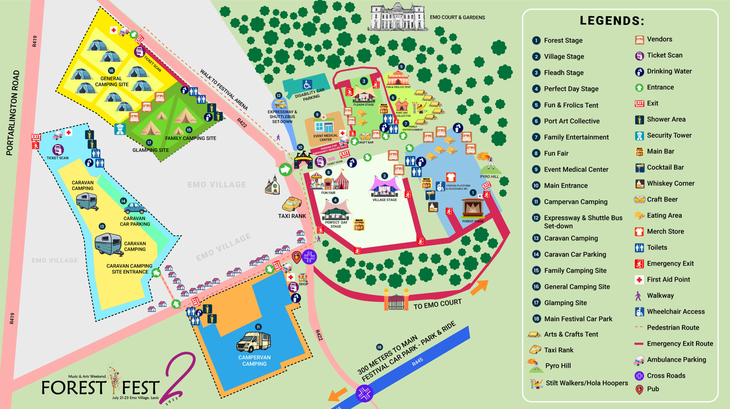 'Ireland's easiest festival' Brilliant layout of Forest Fest shown in