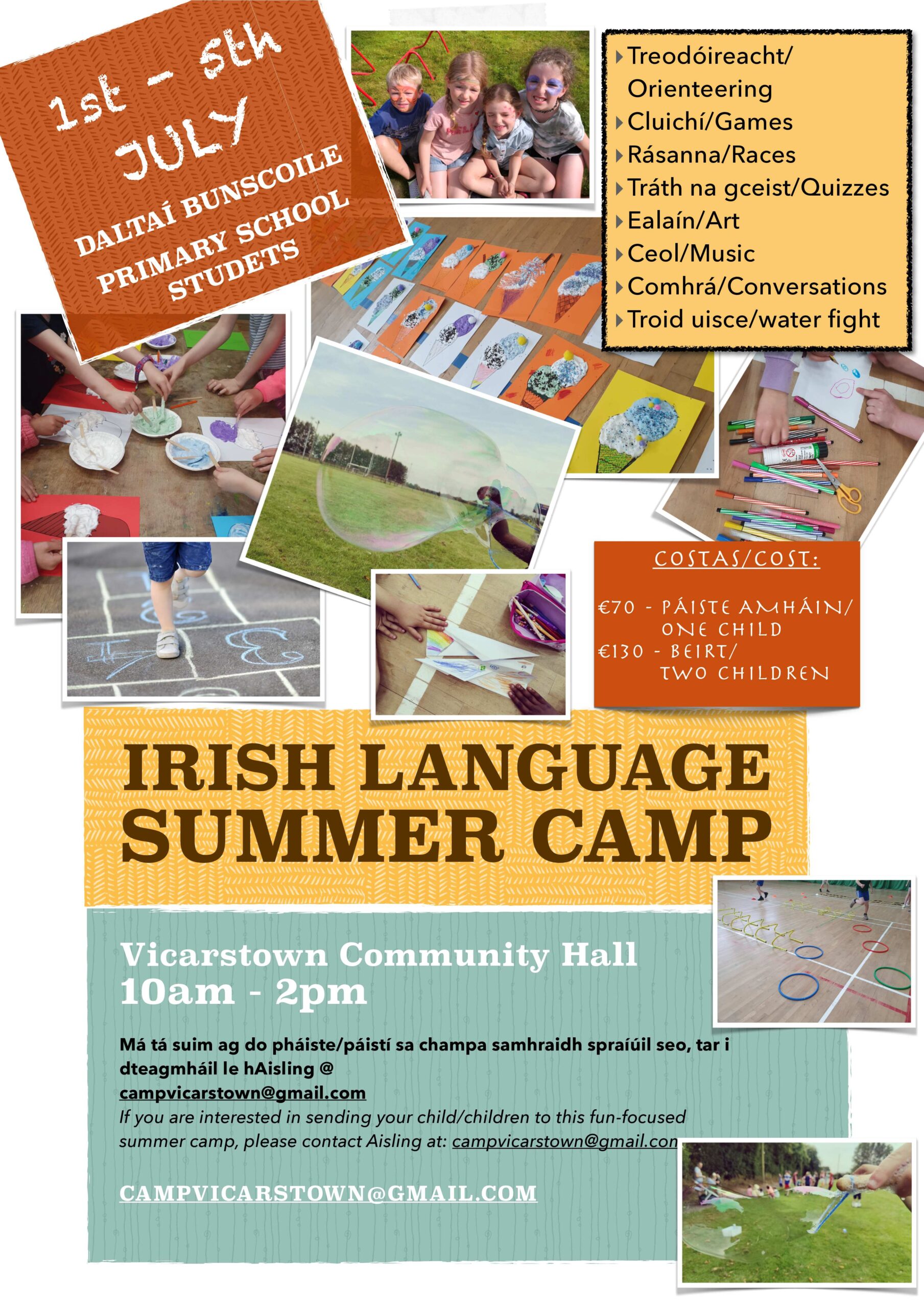 LaoisToday Summer Camp listing 2024 Irish language camp Vicarstown