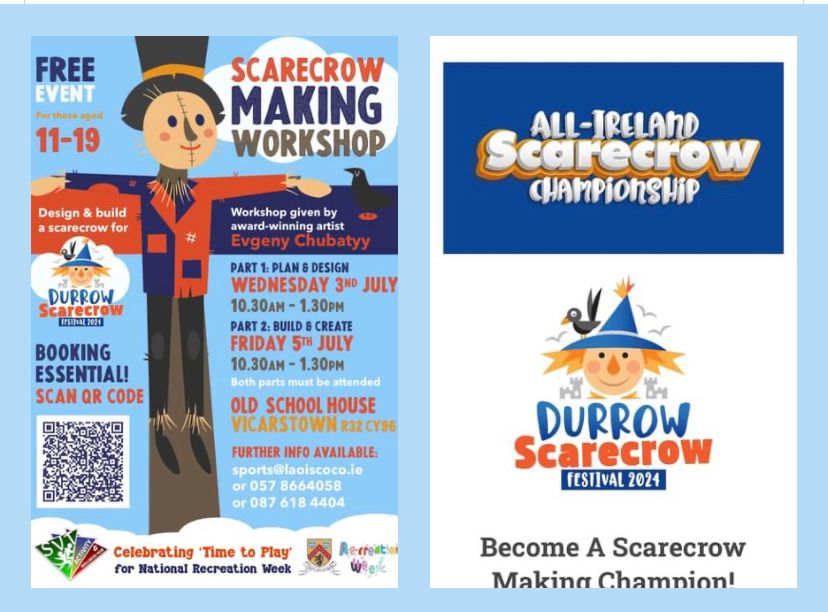 Scarecrow making workshop in Vicarstown